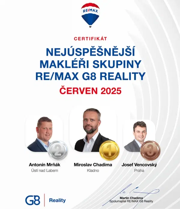 Příspěvek Antonína Mrňáka - Nejúspěšnější makléři skupiny RE/MAX Czech Republic v červenci 2025
